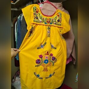 Colorful Embroidered Kids Dress